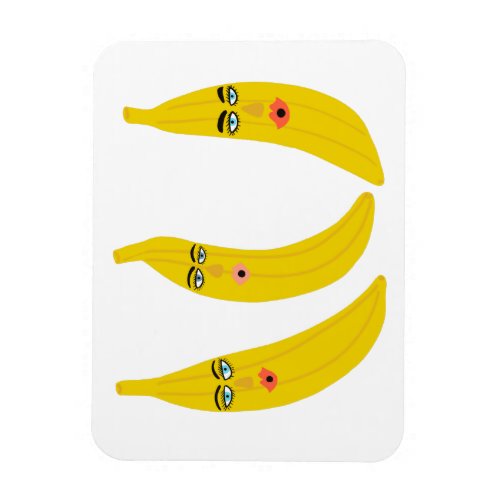 Whimsical Banana Trio CUSTOMIZE IT Magnet