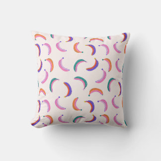 Whimsical Bananas Throw Pillow