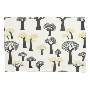 Whimsical Baobab Tree Pattern Pillow Case
