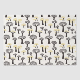 Whimsical Baobab Tree Pattern Tissue Paper
