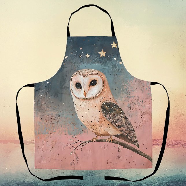 Whimsical Barn Owl  Apron (Creator Uploaded)