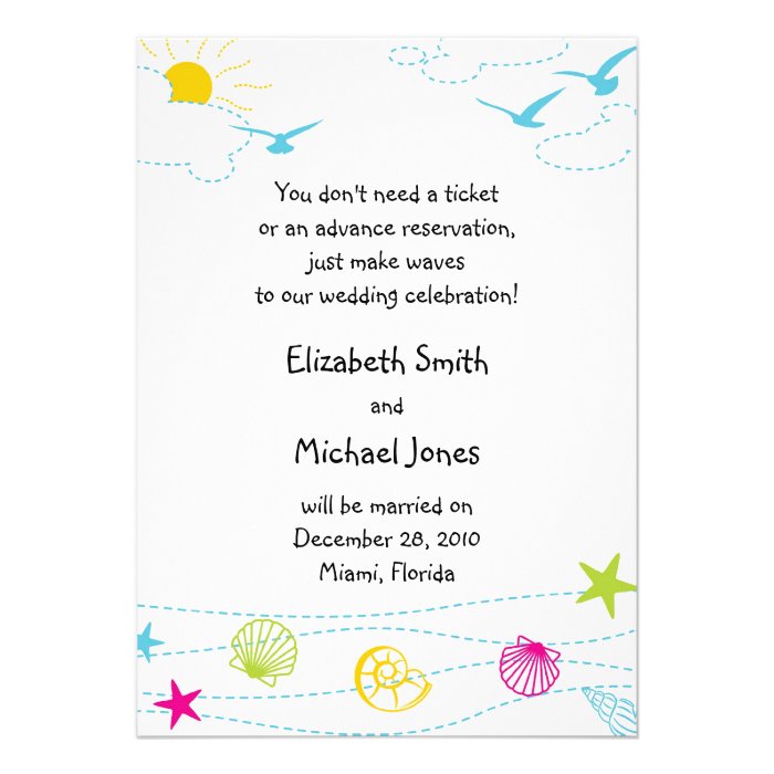 Whimsical Beach Invitation