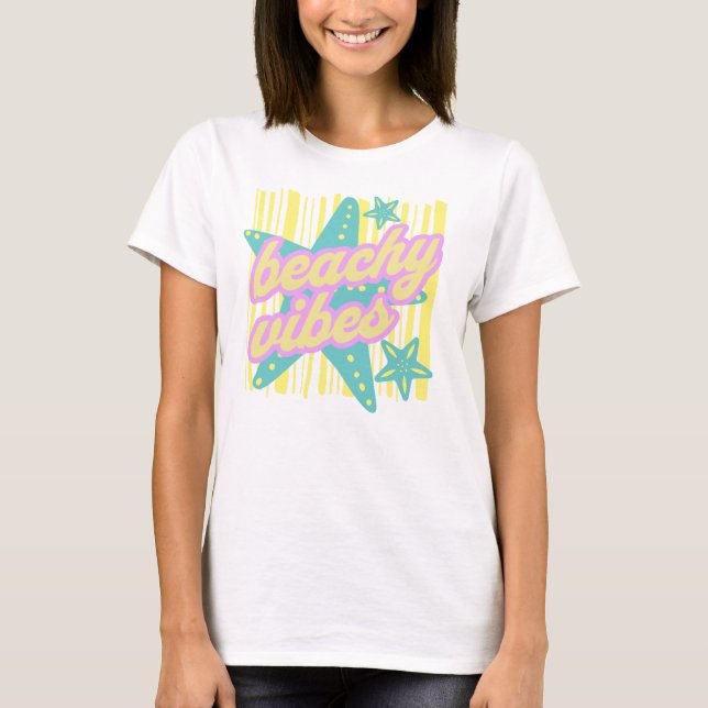 Whimsical Beach Seashells T-Shirt (Front)