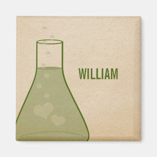 Whimsical Beaker Magnet, Green Magnet