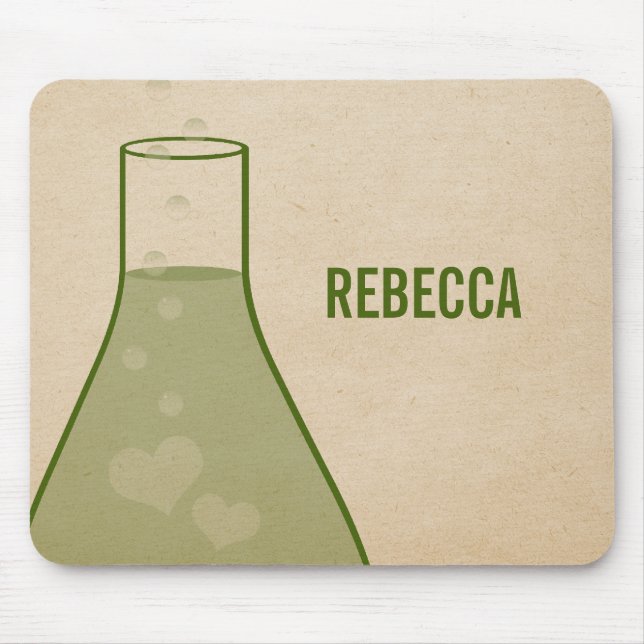 Whimsical Beaker Mousepad, Green Mouse Pad (Front)