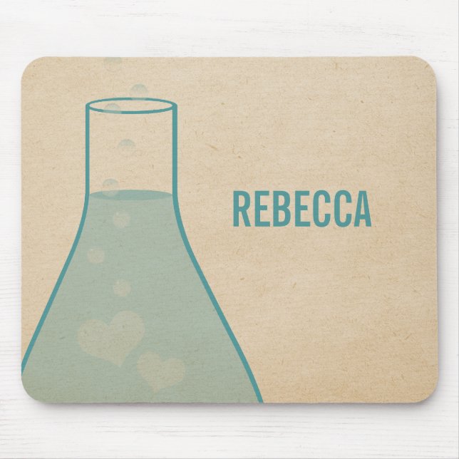 Whimsical Beaker Mousepad, Teal Mouse Pad (Front)