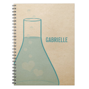 Whimsical Beaker Notebook, Teal Notebook