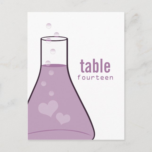 Whimsical Beaker Table Postcard, Purple Postcard (Front)