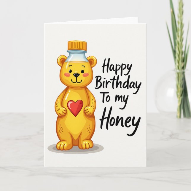 Whimsical Bear Birthday Card (Front)