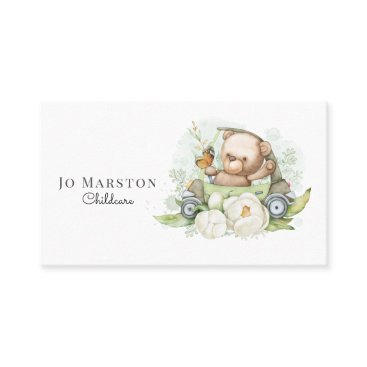Whimsical Bear Childcare Business Card Whimsical Bear Childcare Business Card