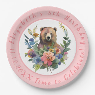 Whimsical Bear Paper Plates