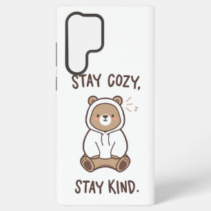 Whimsical Bear with Positive Kindness Quote Samsung Galaxy S22 Ultra Case