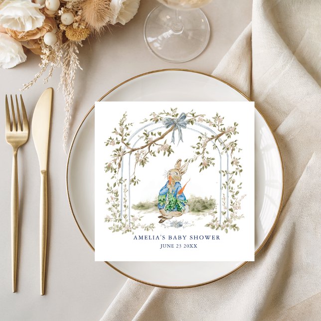 Whimsical Beatrix Potter Peter Rabbit Baby Shower Napkins (Creator Uploaded)