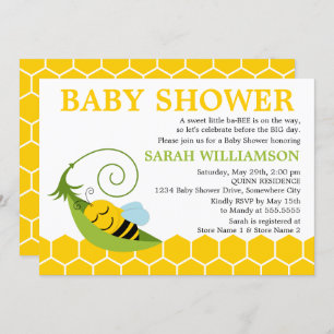 Whimsical Bee Baby Shower Invitation