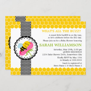 Whimsical Bee Baby Shower Invitation