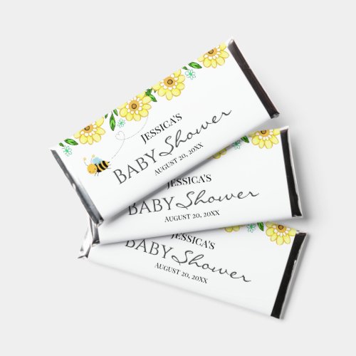 Whimsical Bee Baby Shower Party Thank You Hershey Bar Favors