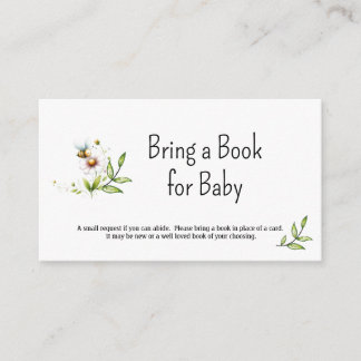 Whimsical Bee Books for Baby  Enclosure Card