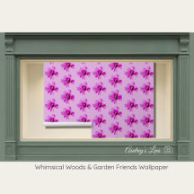 Whimsical Bee & Cosmos Pink Floral Nursery