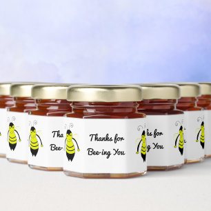 Whimsical Bee Thanks for Bee-ing You Honey Jar Favors