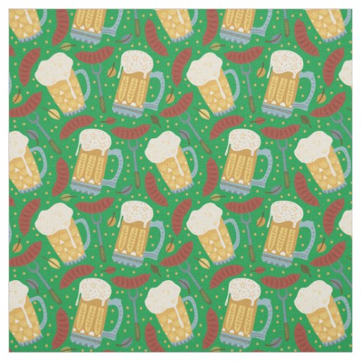 Whimsical Beers & Brats Fabric