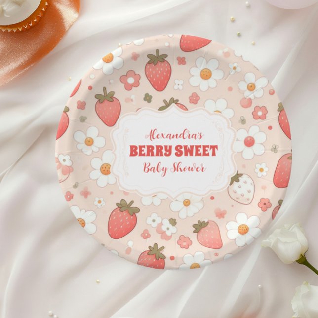 Whimsical Berry Sweet Pink Paper Plates (Creator Uploaded)