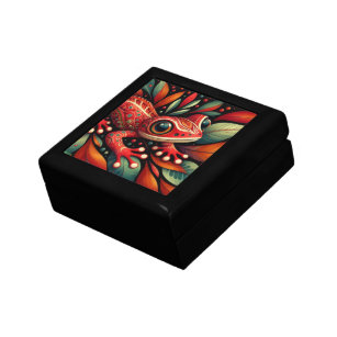 Whimsical Big Eyes Salamander Mexican Folk Art Gift Box
