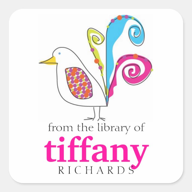 Whimsical Bird Book Plates (Front)