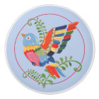 Whimsical Bird Colorful Folk Rustic Retro Blue