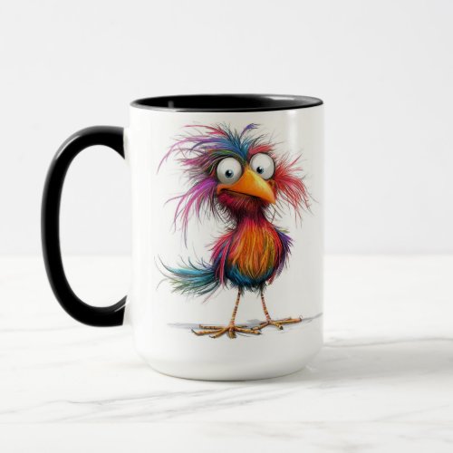 Whimsical bird mug