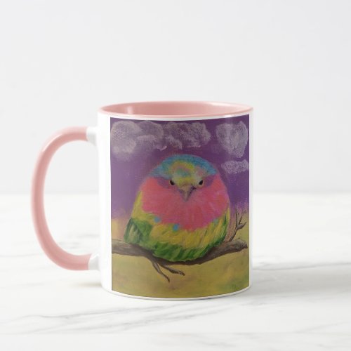 Whimsical Bird Mug Be Yourself World Will Adjust