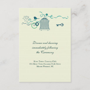 Whimsical Birdcage Wedding Response Card