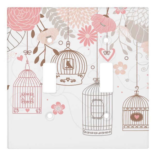 Whimsical Birdcages Light Switch Cover (Front)