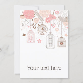 Whimsical Birdcages Personalized Greeting Card