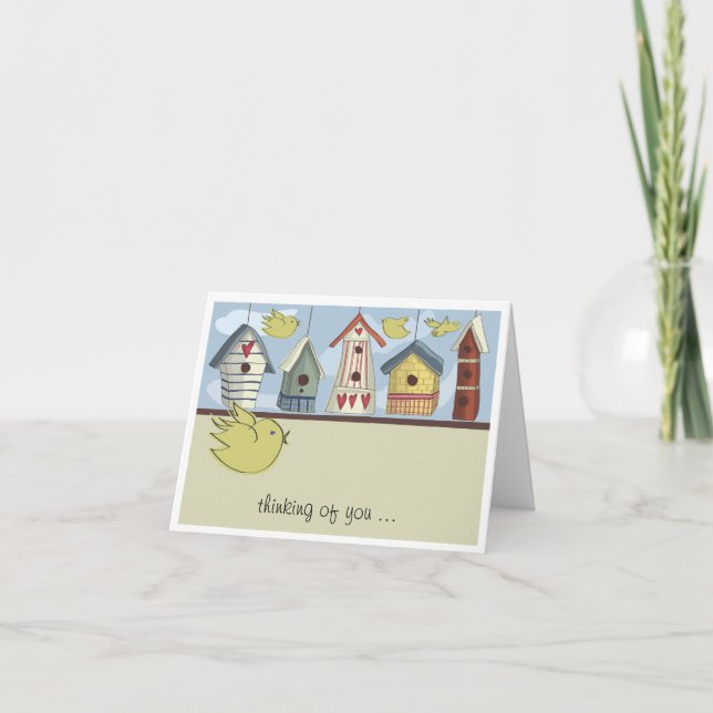 Whimsical Birdhouses Notecard (Front)