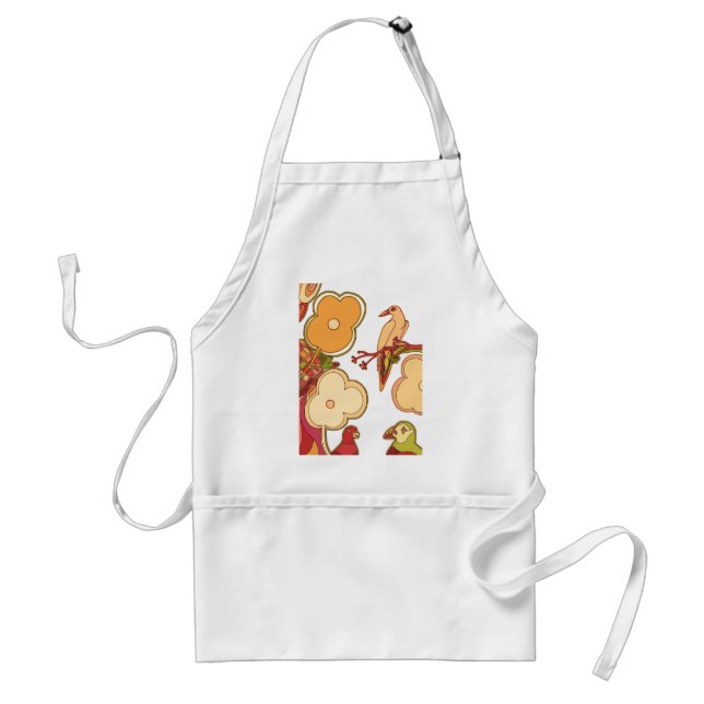 Whimsical Birds Adult Apron (Front)