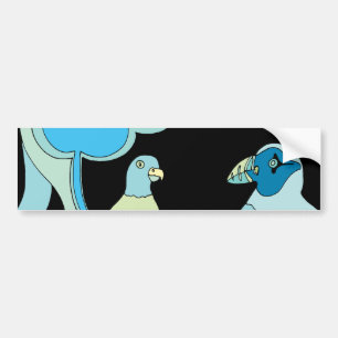 Whimsical Birds Bumper Sticker