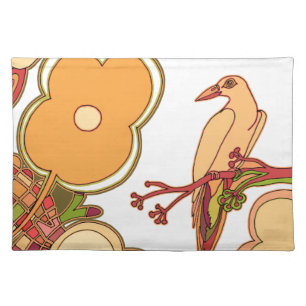 Whimsical Birds Cloth Placemat