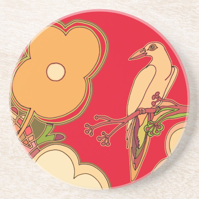 Whimsical Birds Coaster (Front)