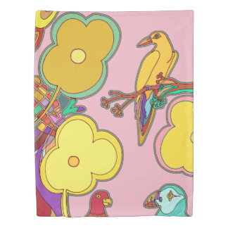 Whimsical Birds Duvet Cover