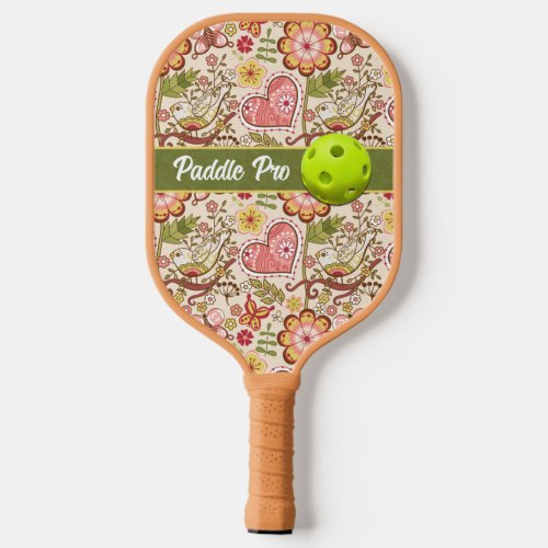 Whimsical Birds Flowers Hearts Paddle Pro