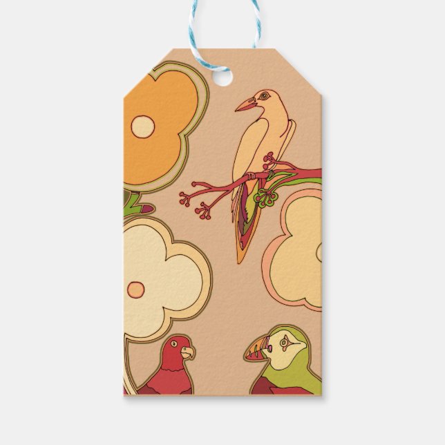 Whimsical Birds Gift Tags (Front)