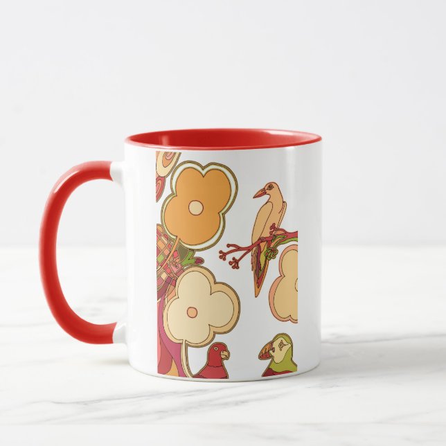 Whimsical Birds Mug (Left)