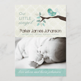 Whimsical Birth Announcement Photo card