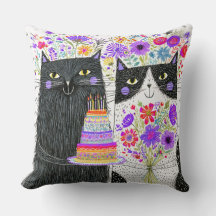 Whimsical Birthday Cats Floral Bouquet