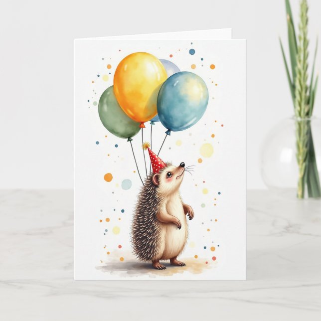 Whimsical Birthday Creature Art Card (Front)