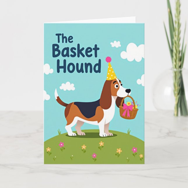 Whimsical Birthday Dog Art Card (Front)