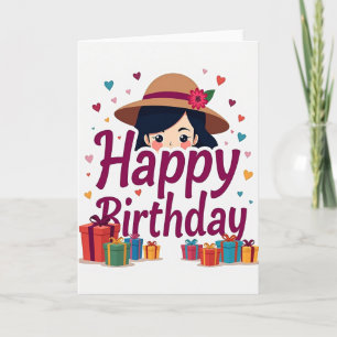 Whimsical Birthday Girl Card
