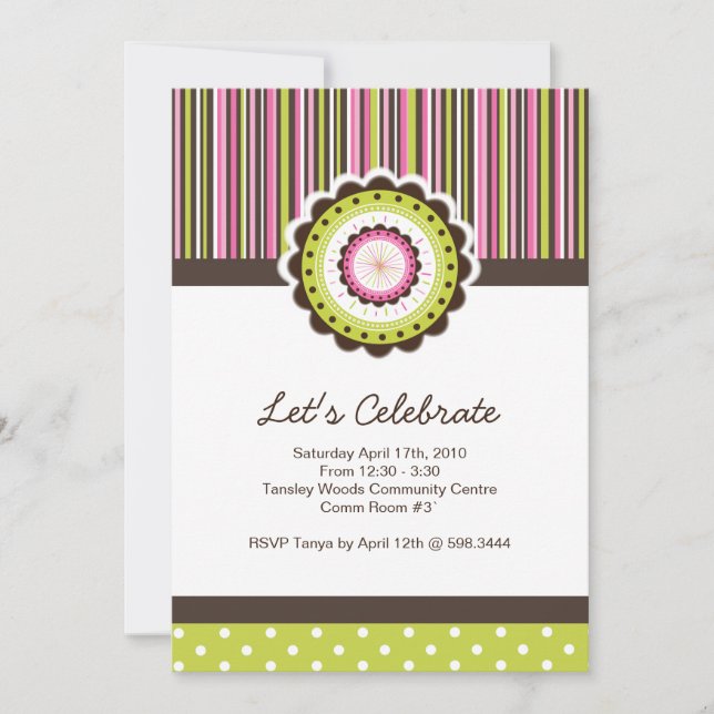 Whimsical Birthday Party Invitation (Front)