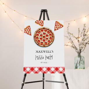 Whimsical Birthday Pizza Party Signs