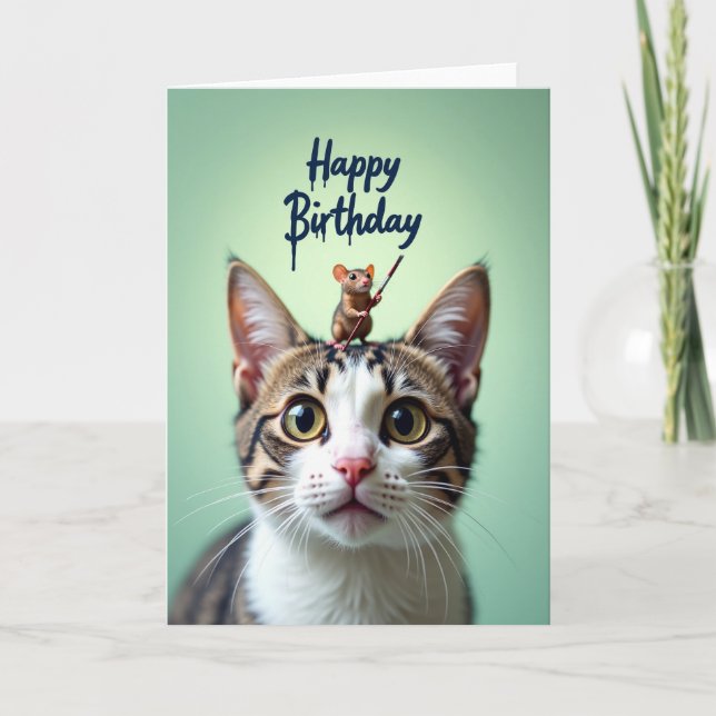 Whimsical Birthday Portrait Card (Front)